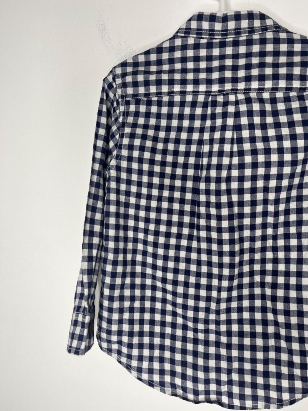 Cat & Jack Boys Plaid Button Down Shirt XS 4-5 Blue White Long Sleeve - Picture 10 of 12